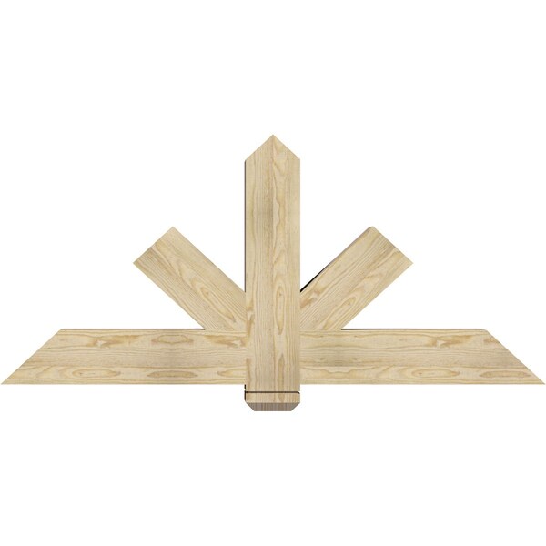 Ekena Millwork Kennewick Rough Sawn Timber Gable Bracket, Douglas Fir, 60"W x 27"H x 6"D x 6"F, 11/12 Pitch GBW060X27X0606KEN00RDF - main